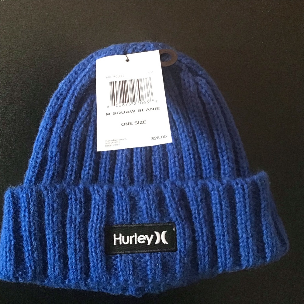 Hurley new never worn blue beanie